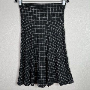 Popana Medium Plaid Casual Knee Length A-Line Stretch Midi Skirt